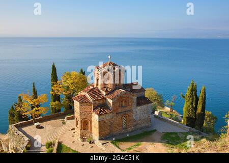 Church of Saint John on the Lake Ohrid, in Ohrid, Macedonia Stock Photo