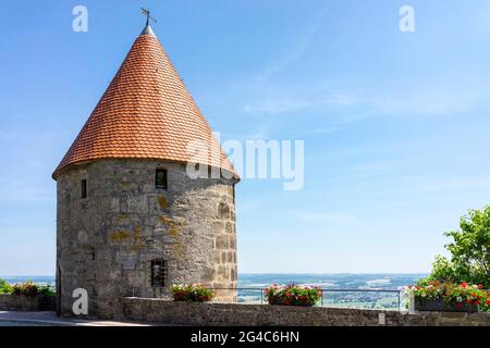 The city of Waldenburg, Hohenlohe district, Germany: View from the ancient city centre Stock Photo