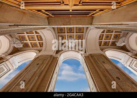 Architectural details of the Navoi Theater which is national opera house in Tashkent, Uzbekistan Stock Photo