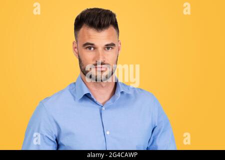 Businessman, professional, studio shot close up portrait Stock Photo