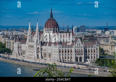 Hungary Budapest Parliament Building Stock Photo