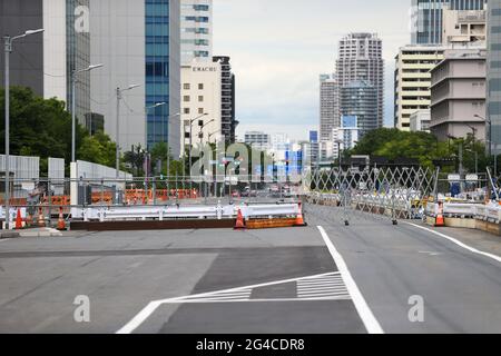 Tokyo, Japan. 20th June, 2021. The Athletes' Village Village Plaza (Harumi, Tokyo), which will be used for the Tokyo Olympic and Paralympic Games, was opened to the media. on June 20, 2021 in Tokyo, Japan. (Photo by Kazuki Oishi/Sipa USA) **Japan Out** Credit: Sipa USA/Alamy Live News Stock Photo