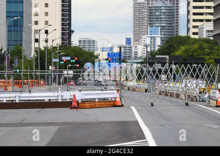 Tokyo, Japan. 20th June, 2021. The Athletes' Village Village Plaza (Harumi, Tokyo), which will be used for the Tokyo Olympic and Paralympic Games, was opened to the media. on June 20, 2021 in Tokyo, Japan. (Photo by Kazuki Oishi/Sipa USA) **Japan Out** Credit: Sipa USA/Alamy Live News Stock Photo