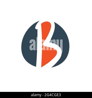 Dynamic Letter B Logo Simple design. Gradient Purple Pink Color. Modern Logo Icon Badge Template Vector Stock Vector