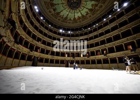 Rome, Italy. 20th June, 2021. Argentina Theater. Beach set up by Lina Lapelyte, Vaiva Grainyte and Rugile Barzdziukaite Credit: Independent Photo Agency/Alamy Live News Stock Photo