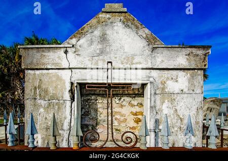 Above ground graves and family tombs are pictured at St. Patrick Cemetery No. 2, Nov. 14, 2015, in New Orleans, Louisiana. Stock Photo