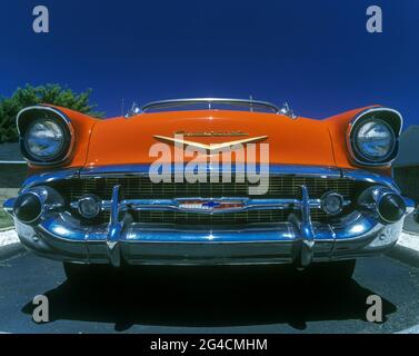 2006 HISTORICAL 1957 CHEVROLET BELAIR CONVERTIBLE AUTOMOBILE (©GENERAL MOTORS CORPORATION 1957) Stock Photo