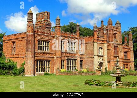 East Barsham Manor House, early 16th century, south facade, and porch, Norfolk, England, UK Stock Photo