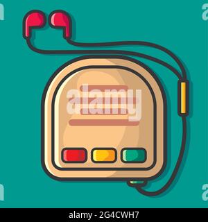cd player portable electronic device vector illustration in flat style Stock Vector