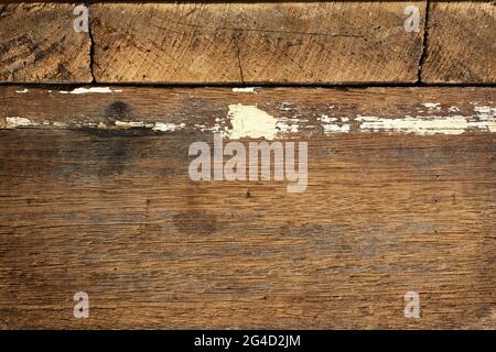 Aged wood texture with peeling paint Stock Photo