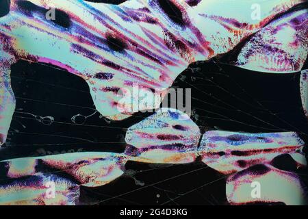 Television failure, LCD Screen glitch, LCD screen as abstract technology background. Stock Photo
