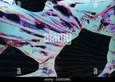 Television failure, LCD Screen glitch, LCD screen as abstract technology background. Stock Photo