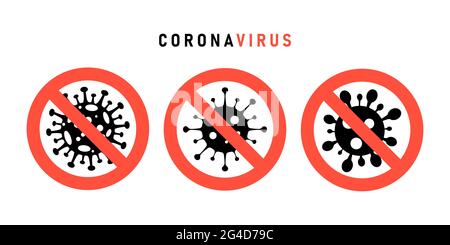 Vector illustration of a coronavirus. Stop coronavirus Stock Vector