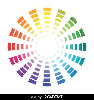 Abstract tiles that makes a color rays with gradient optical effect.  Rainbow beams. Vector element for design. Stock Vector