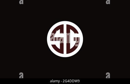 SG and GS S or G Abstract Letter Mark Vector Logo Template for Business Stock Vector