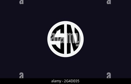 SN and NS S or N Abstract Letter Mark Vector Logo Template for Business Stock Vector
