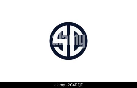 SC and CS S or C Abstract Letter Mark Vector Logo Template for Business Stock Vector
