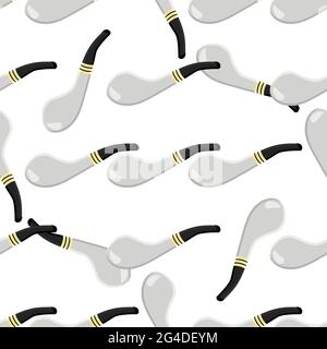 Illustration on theme many identical seamless types smoke pipes different size for tobacco. Pipe pattern consisting of color collection accessory of s Stock Vector