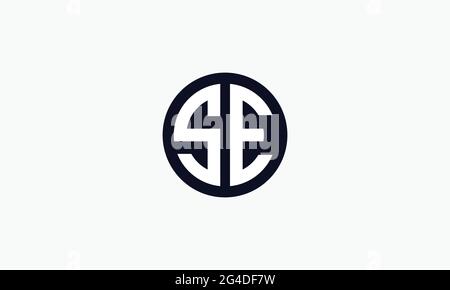 SE and ES S or E Abstract Letter Mark Vector Logo Template for Business Stock Vector