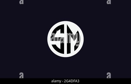 SM and MS S or M Abstract Letter Mark Vector Logo Template for Business Stock Vector