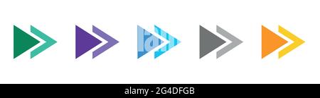 Modern web arrows colourful set, great design for any purposes. Cursor icons set.  Stock Vector