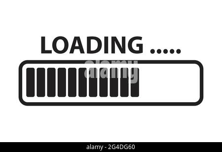 progress loading bar vector icon for graphic design, logo, web site, social media, mobile app, ui illustration Stock Vector