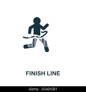 Finish Line icon. Monochrome simple element from personal growth collection. Creative Finish Line icon for web design, templates, infographics and Stock Vector