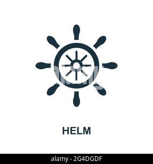 Helm icon. Monochrome simple element from personal growth collection. Creative Helm icon for web design, templates, infographics and more Stock Vector
