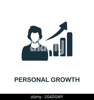 Personal Growth icon. Monochrome simple element from personal growth collection. Creative Personal Growth icon for web design, templates, infographics Stock Vector