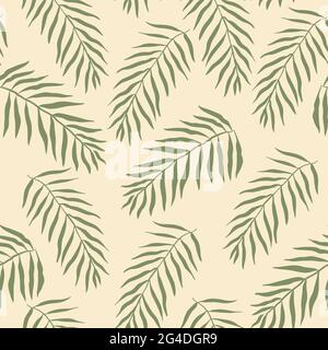 Tropical Seamless pattern, nature green background vector. Floral pattern.Stock vector illustration. Stock Vector