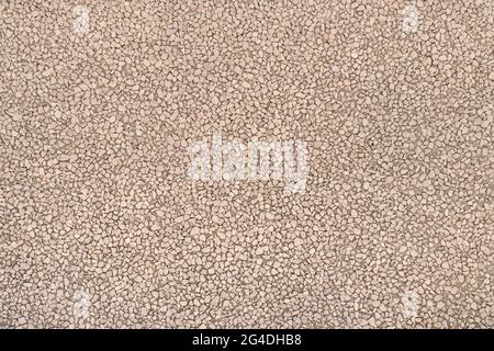 Exposed aggregate concrete made of small angular stones in close-up Stock Photo