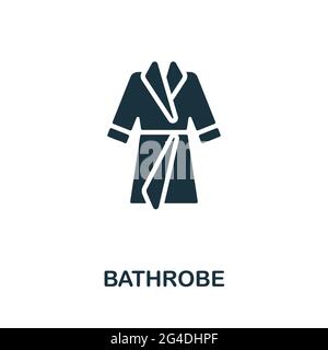 Bathrobe icon. Monochrome simple element from sauna collection. Creative Bathrobe icon for web design, templates, infographics and more Stock Vector