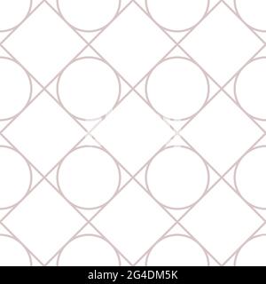 Seamless white pattern Abstract Stripes Lines. Geometric Shapes Circle, Rhombus, Square. White and gray color modern stylish background. Decorative ti Stock Vector