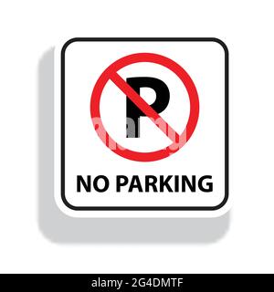 No parking or stopping sign, vector illustration for graphic design, logo, web site, social media, mobile app, ui illustration Stock Vector