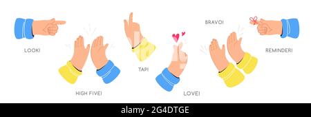 Two hands are giving a high-five Stock Vector