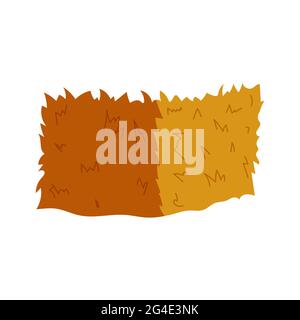 Haystack vector on white background. Wheat straw. Stock Vector