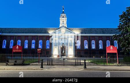 The Royal Hospital Chelsea at Night London UK Stock Photo