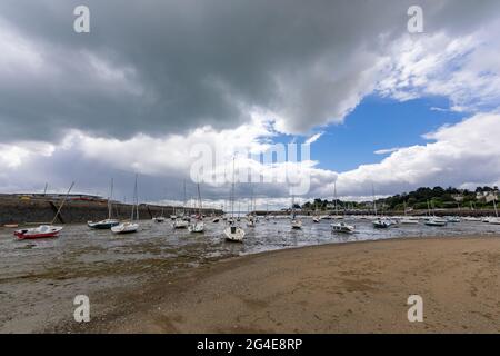 Old harbour of Saint-Quay-Portrieux, Cotes d'Armor, Brittany, France Stock Photo