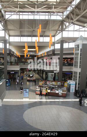 Interior of a shopping center (mall) in the USA Stock Photo