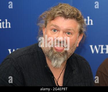 The hairy bikers Simon King and David Myers signing copes of their book in Chester Stock Photo