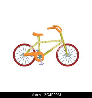 Bicycle transport, flat icon design vector illustration Stock Vector