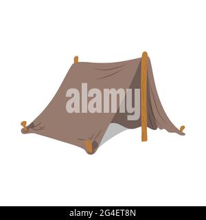 tent camping flat design vector illustration Stock Vector