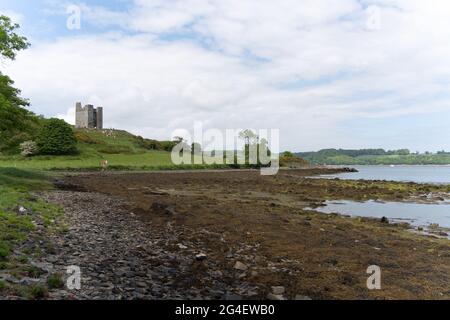 STRANGFORD, UNITED KINGDOM - Jun 19, 2021: Strangford, Ireland: June 19 2021: View of Castle Ward in Northern Ireland. National Trust 18th Century Stock Photo