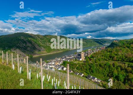 Town of Towers and Wine, historic town of Oberwesel, UpperMiddle Rhine Valley, UNESCO World Heritage, Rhineland-Palatinate, Germany Stock Photo