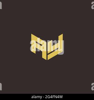 AY A Y YA Logo Letter Initial Logo Designs Template with Gold and Black Background, Vector icon modern Stock Vector