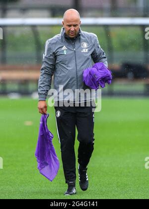 ROTTERDAM, NETHERLANDS - JUNE 21: Coach Arne Slot of Feyenoord during a Training Session of Feyenoord at Varkenoord on June 21, 2021 in Rotterdam, Netherlands. (Photo by Yannick Verhoeven/Orange Pictures) Stock Photo