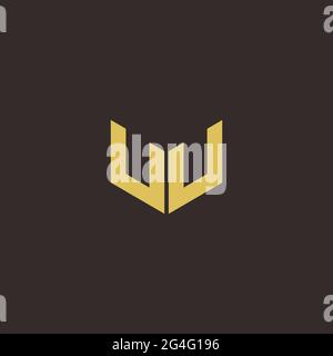 Logo Letter Initial Logo Designs Template with Gold and Black Background, Vector icon modern Stock Vector