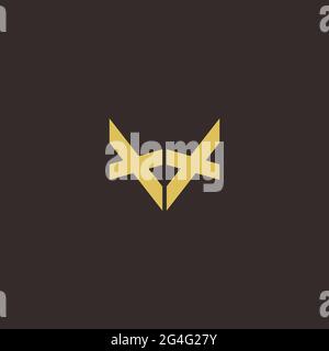 Logo Letter Initial Logo Designs Template with Gold and Black Background, Vector icon modern Stock Vector