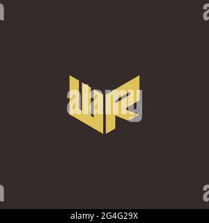Logo Letter Initial Logo Designs Template with Gold and Black Background, Vector icon modern Stock Vector