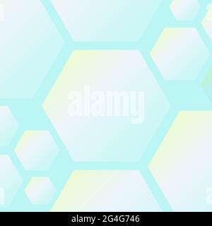 Abstract geometric background. Gradient hexagon shapes. Vector illustration, flat design Stock Vector